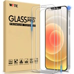 WFTE [3-Pack Screen Protector for iPhone 12 Pro Max,Anti-Scratch,High Transparency,Anti-fingerprint,Bubble-Free,Dust-Free Premium Tempered Glass Screen Protector For iPhone 12 Pro Max