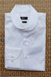 New Hugo BOSS mens white slim fit stretch tux wedding suit shirt XL 16.2 42 £119