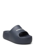Tjw Chunky Flatform Slide Shoes Summer Shoes Sandals Pool Sliders Blue Tommy Hilfiger