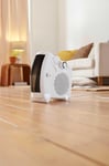 White Electric Fan Heater 2000W Portable Floor or Upright