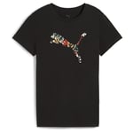 PUMA Graphics Floral Cat Logo Tee Women, storlek Medium