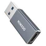 NIMASO USB C to USB 3.0 Adapter, Both Sides 3.0 USB C Adapter Support Fast Charge,5Gbps Sync,Audio,Compatible with iPhone 12/11,Samsung Galaxy S21 Ultra S10+ S9 A70 A51 A20e,Huawei,Moto,Google Pixel