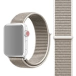 Apple Watch 42mm / 44mm Nylonarmband -  Ljusgrå (Färg: Ljusgrå)