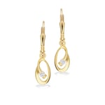Scrouples 8 Karat Guld Örhängen Med Zirconia 123413