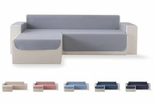 Todocama Housse de canapé matelassée à Losanges, Respirante, Facile à Nettoyer (Gris Clair, méridienne Gauche 240 cm)