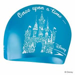 Speedo Disney Silicone Junior Slogan Cap - Disney Princess Castle in BLUE
