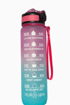 Sporty Motivasjon Drikkeflaske - 1 liter - Rosa &amp; Blå