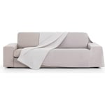 ECOMMERC3 Foulard réversible en Tissu Jacquard Doux, Respirant et Polyvalent pour canapé ou lit Gris Clair 260 x 270 cm