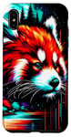 Coque pour iPhone XS Max Coloré Rouge Panda Esprit Animal Cool Illustration Art