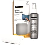 Fellowes Kit de nettoyage pour tablettes et écrans tactiles, comprend un spray et un chiffon, 120ml, 9930501