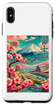 Coque pour iPhone XS Max Poster de voyage vintage du Japon Mount Fuji