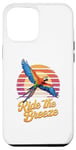 Coque pour iPhone 15 Pro Max T-shirt « Soar the Breeze » Motif perroquet tropical