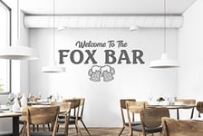 PERSONALISED Wall Sticker"Welcome To The." Customised Bar Pub Decal Transfer | 63 |Colour=Apple Green | Size=X-Large 120cm (w) x 57cm (h)