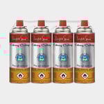 Bright Spark Butangas / gasbehållare till campingkök & värmare Catering Cartridge, MSF-1A-fattning, 220 gram, 4-pack