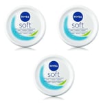 Nivea Soft Lotion Refreshing Moisturising Cream 200ml  x 3