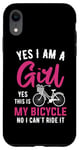 Coque pour iPhone XR Oui je suis une fille Oui c'est mon vélo Non je ne peux pas le conduire