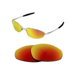 NEW POLARIZED CUSTOM FIRE RED LENS FOR OAKLEY A WIRE 2.0 SUNGLASSES