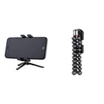 JOBY JB01492 GripTight ONE Micro Stand for Smartphones - Black & GripTight ONE GP Tripod Stand with Phone Holder - Black