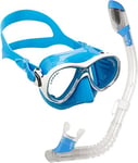 Cressi Kids' Marea Junior Scuba Diving and Snorkelling Mask with Mini Dry Snorkel, Blue/White