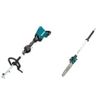 Makita DUX60Z Twin 18V (36V) Li-Ion LXT Brushless Split Shaft - Batteries and Charger Not Included & 191T38-7 Pole Saw Attachment EY403MP