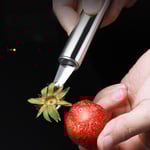 Rostfritt stål Tomato Corer Jordgubbsskalare Stam Remover Fru