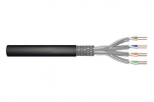 CAT 7 S-FTP outdoor installation cable, 1200 MHz PE, inner Fca (PE), AWG 23/1, 50 m, sx, black