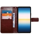 Mobil lommebok 3-kort Sony Xperia 10 IV - Brun