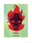 Pyramid International Suicide Squad (Diablo Skull) -Art Print 60 x 80cm, Paper, Multicoloured, 60 x 80 x 1.3 cm