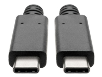 Eaton Tripp Lite Series USB-C Cable (M/M) - USB 3.2, Gen 2 (10 Gbps), 5A (100W) Rating, Thunderbolt 3 Compatible, 3 ft. (0.91 m) - USB-kabel - 24 pin USB-C (hane) till 24 pin USB-C (hane) - USB 3.1 Gen 2 - 20 V - 5 A - 91.4 cm - formpressad - svart
