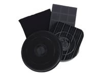 Eico - Återcirkuleringsfilter - Svart - För Eico Elite 14 Lux 50 X  Elica Elite 14  Era C Ix/A/60, Ix/A/80, Wh/A/60, Wh/A/72, Wh/A/80