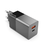 USB-C & USB Väggladdare, Väggadapter, 65W, Quick Charge, PD 3.0, PPS