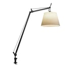 Artemide - Tolomeo Mega Skrivbordslampa, Svart, Skärm i Pergamentpapper Ø 32 cm, Med dimmer