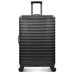U.S. Traveler Boren Lot de 2 valises rigides en Polycarbonate avec 8 roulettes pivotantes et poignée en Aluminium Noir Port USB