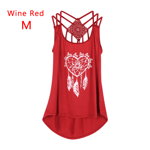 Casual Tops Sling Tank Spaghetti Straps Wine Red M