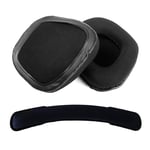 YunYiYi Replacement Ear Cushion Headband Ear Cups Compatible with Corsair Void & Corsair Void Pro Wired & Wireless Gaming Headsets 7.1 Memory Foam Ear Cover Repair Parts (Fabric Foam+Headband)
