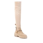 Over-knee boots Carinii B8015 Beige