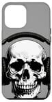 iPhone 12 Pro Max Skull With Headphones Music Fan Drawing Sketch Art Case