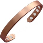 Koppararmband för män och kvinnor 99,9 % ren koppararmband 6,8\" Justerbart med 8 magneter (vanlig design)"