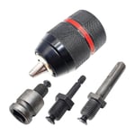 1,5-13 mm nyckellös borrchuck 1/2 tum-20unf med Sds-plus 1/4 tum sexkant 1/2 tum hylsnyckeladapter