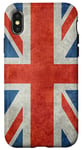 iPhone X/XS UK Union Jack Flag in vintage retro style Case