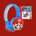 Super Mario Headphones Bluetooth Wireless On-Ear Kids Headset Earphones Gift