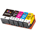 Clorisun 202XL Ink Cartridges for Epson 202XL 202 XL Ink Cartridges Multipack for Epson Expression premium XP-6105 XP-6100 XP-6005 XP-6000 XP-6001 XP6105 XP6100 XP6005 XP6000 XP6001 Printer(5 Pack)