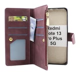 XL Standcase Lyxfodral Xiaomi Redmi Note 13 Pro+ 5G (Vinröd)