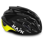 Kask Rapido Road Cycling Helmet - Black / Yellow Fluro Medium 52cm 59cm Black/Yellow Medium/52cm/59cm