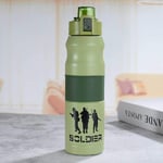 High-end Large-Capacity Sports Vacuum Cup 304 Stainless Steel Outdoor Portable Travel Insulation Kettle Can Be Set 680ml / Camo Light Green