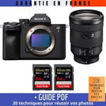Sony A7 IV + FE 24-105mm f/4 G OSS + 2 SanDisk 64GB Extreme PRO UHS-II SDXC 300 MB/s + Guide PDF ""20 TECHNIQUES POUR RÉUSSIR VOS PHOTOS