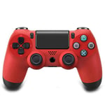 Ergonomics Design Wireless Bluetooth ps4 controller gamepad Joystick Controller No delay Colorful wireless gamepad for play with Touch Function, Double Vibration, Wireless Connection,Red