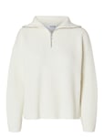 Selected Femme Slfbloomie Ls Knit Half Zip Noos Vit