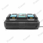 Double Twin Fast Rapid 7.2V - 18V LXT Battery Charger USB Port for Makita DC18RD