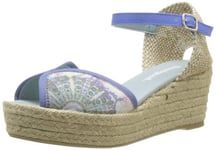 Desigual Esparto Bloque Medio 4, Espadrilles Femme - Bleu (5110 Azul Colonia), 40 EU